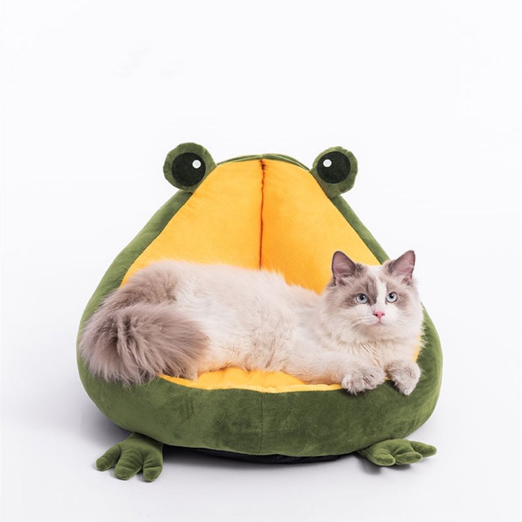 上海冬季保暖可爱青蛙猫窝宠物沙发